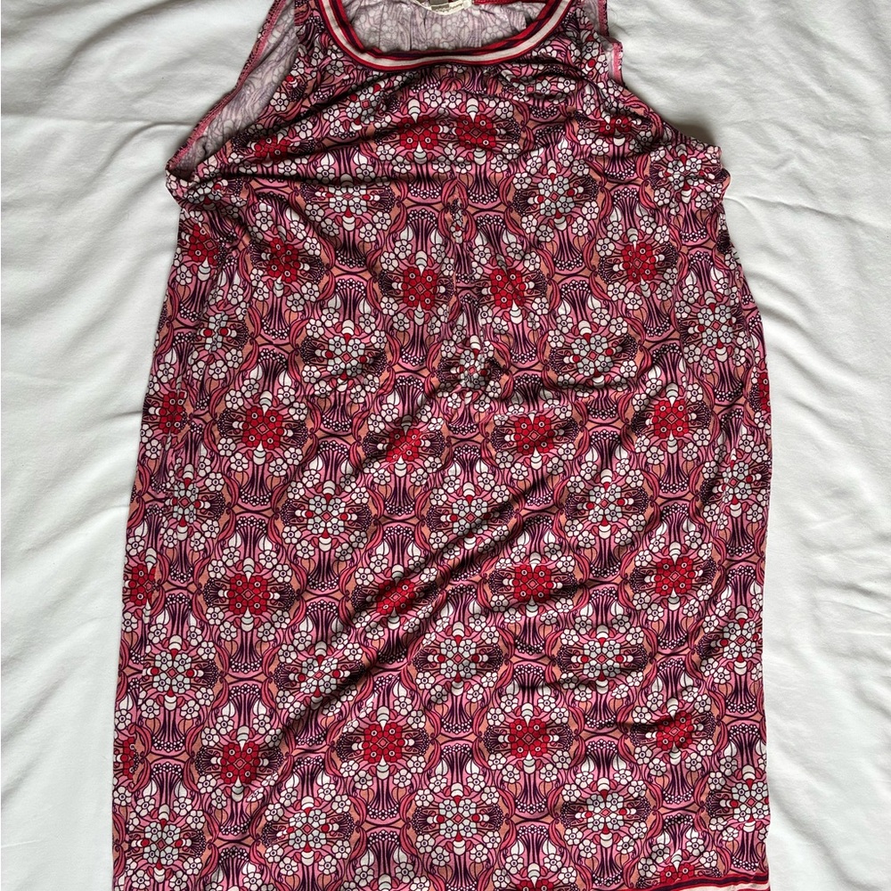 Elegant Red Patterned Dress